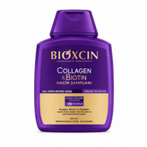شامپو تقویت کننده و ضد ریزش مو بیوکسین مدل Collagen Biotin حجم ۳۰۰ میلی لیتر مناسب برای موهای نازک و کم حجم