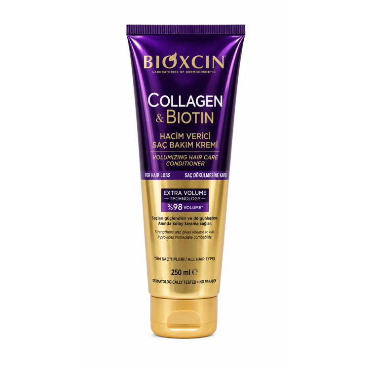 ماسک مو بیوکسین مدل Collagen Biotin حجم ۲۵۰ میلی لیتر مناسب برای موهای نازک و ضعیف
