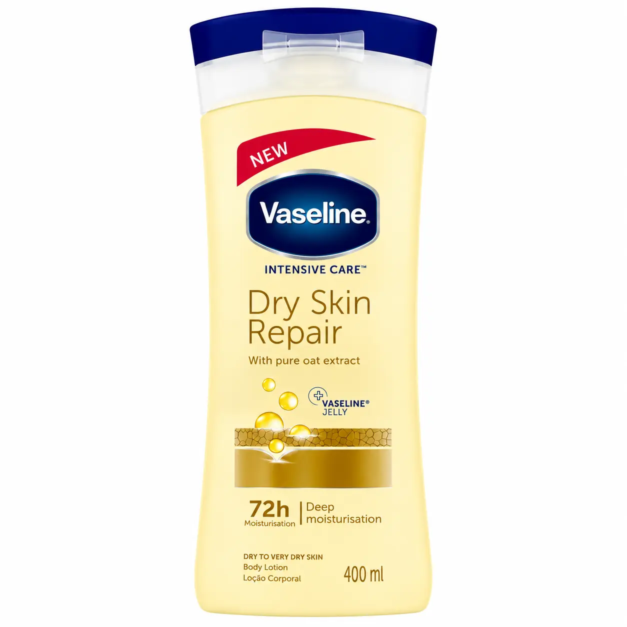 لوسیون بدن وازلین مدل Dry Skin Repair – ترمیم‌کننده قوی پوست خشک حجم 400 میلی لیتر