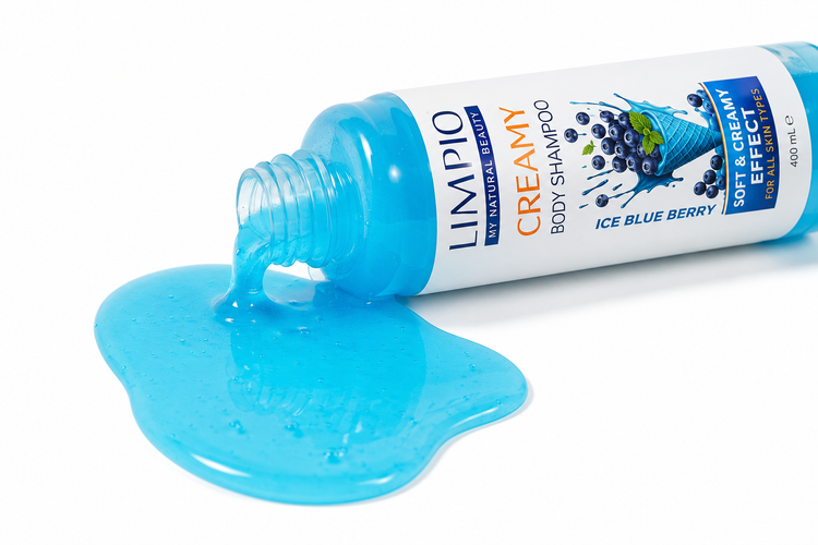 شامپو بدن کرمی لیمپیو مدل Ice Blue Berry حاوی پروتئین (نرمکننده و کرمی)