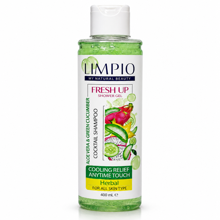 شامپو بدن خنککننده لیمپیو (Limpio) مدل Fresh Up با عصاره آلوئهورا و خیار