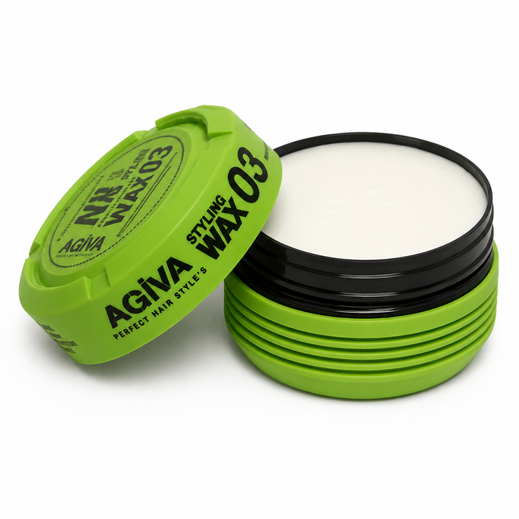 واکس مو آگیوا مدل 03 Matte Paste سبز با جلوه مات و حجم 175 میلیلیتر