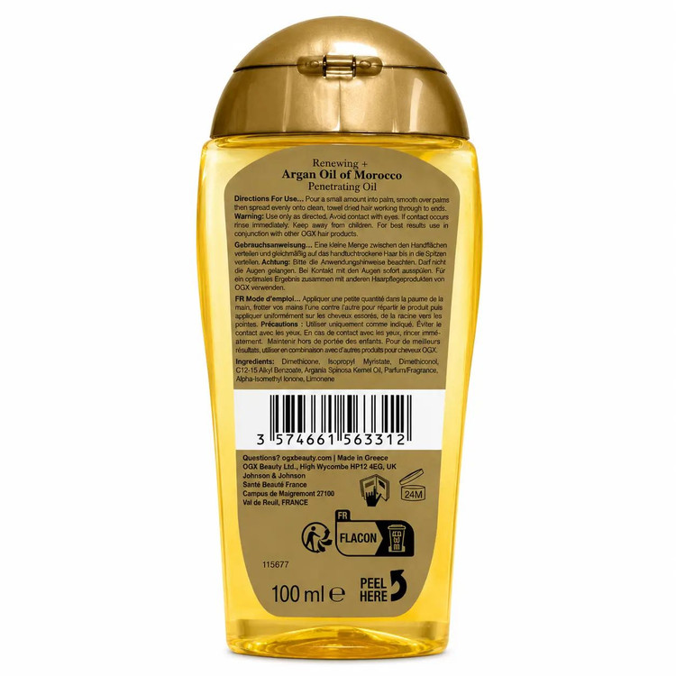 روغن مو آرگان OGX مراکش مدل Penetrating Oil حجم 100 میلیلیتر