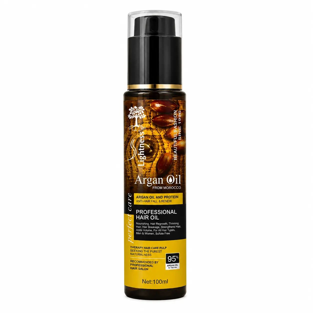 روغن مو آرگان لایتنس از مراکش مدل Professional Hair Oil حجم 100 میلی‌لیتر