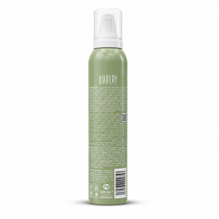 موس حالتدهنده مو ایونت (Ayelt) مدل Hair Mousse حجمدهنده، براقکننده و تثبیتکننده مو