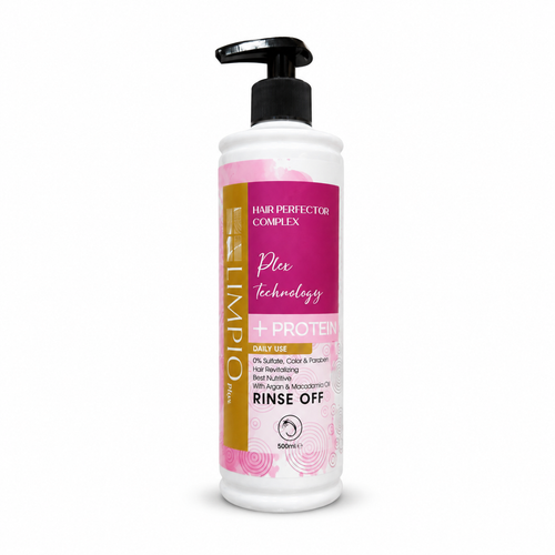 ماسک مو پروتئینه و پلکس لیمپیو مدل Hair Perfector Complex حجم 500 میلیلیتر