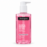 ژل شستشوی صورت نوتروژینا Clear & Radiant حاوی ویتامین C و گریپ فروت صورتی 200 میل