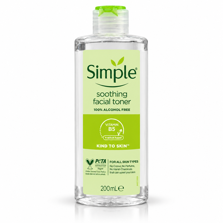 تونر تسکیندهنده صورت سیمپل مدل Soothing Facial Toner حجم 200 میلیلیتر