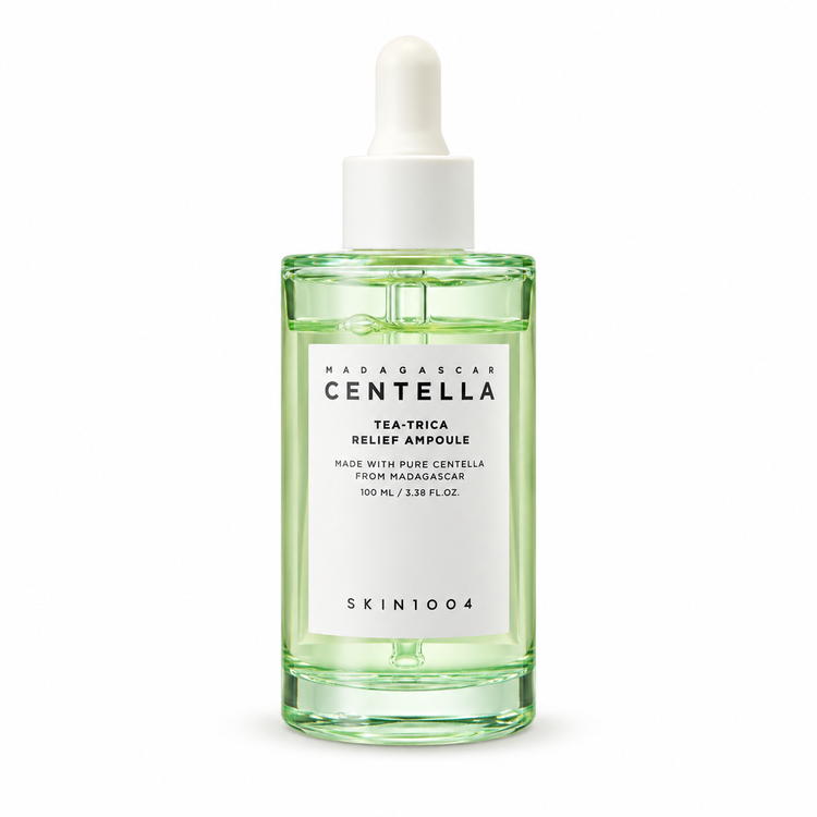آمپول تسکیندهنده سنتلا ماداگاسکار SKIN1004 مدل Tea-Trica Relief Ampoule حجم 100 میلیلیتر