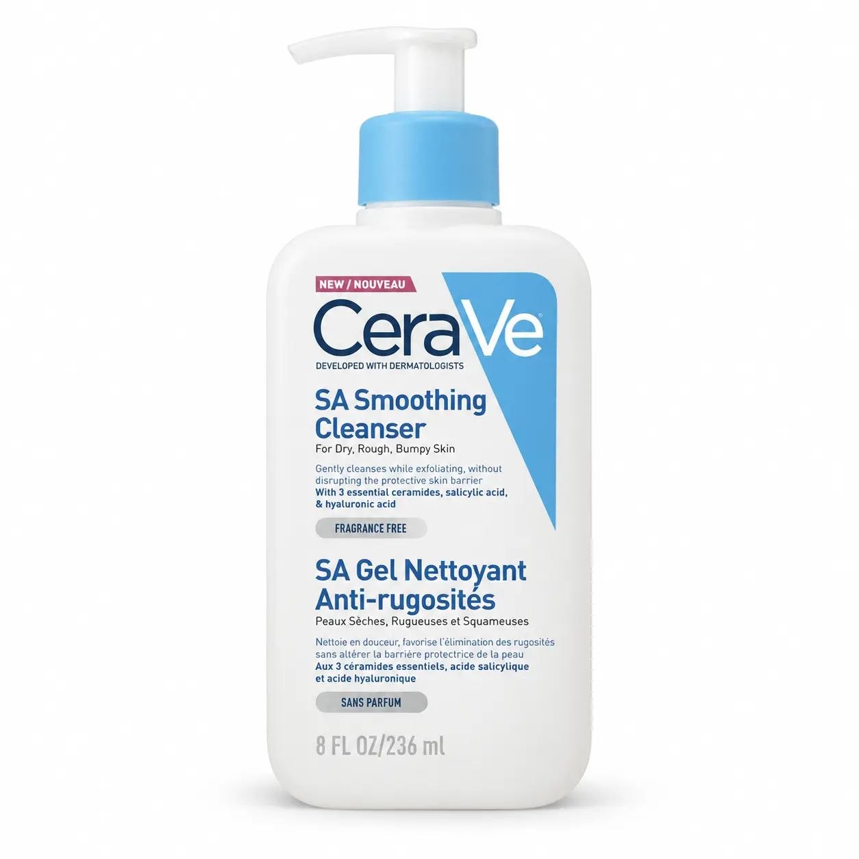 ژل شستشوی ‌لایه‌بردار سراوی CeraVe SA Smoothing Cleanser حجم 236 میلی‌لیتر