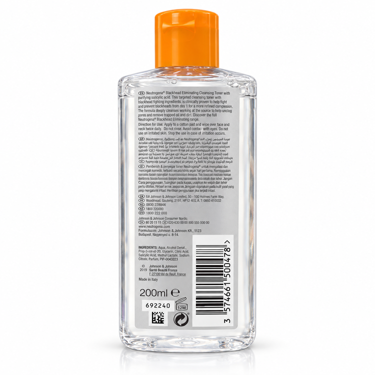 تونر پاککننده و ضد جوش سرسیاه نوتروژینا Blackhead Eliminating Cleansing Toner